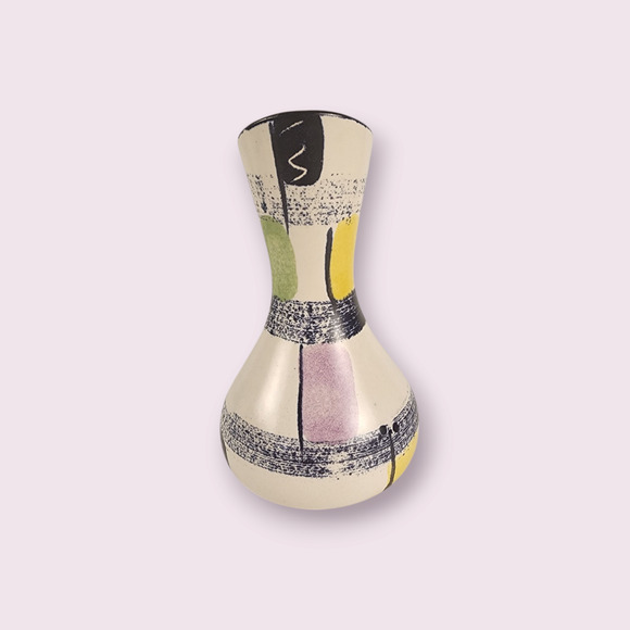 MCM West Germany Pitcher/Jug/Vase Multicolor Hand-Painted - Picture 2 of 6